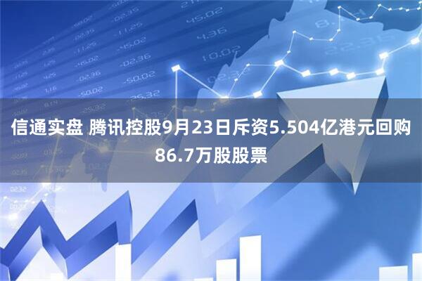 信通实盘 腾讯控股9月23日斥资5.504亿港元回购86.7万股股票
